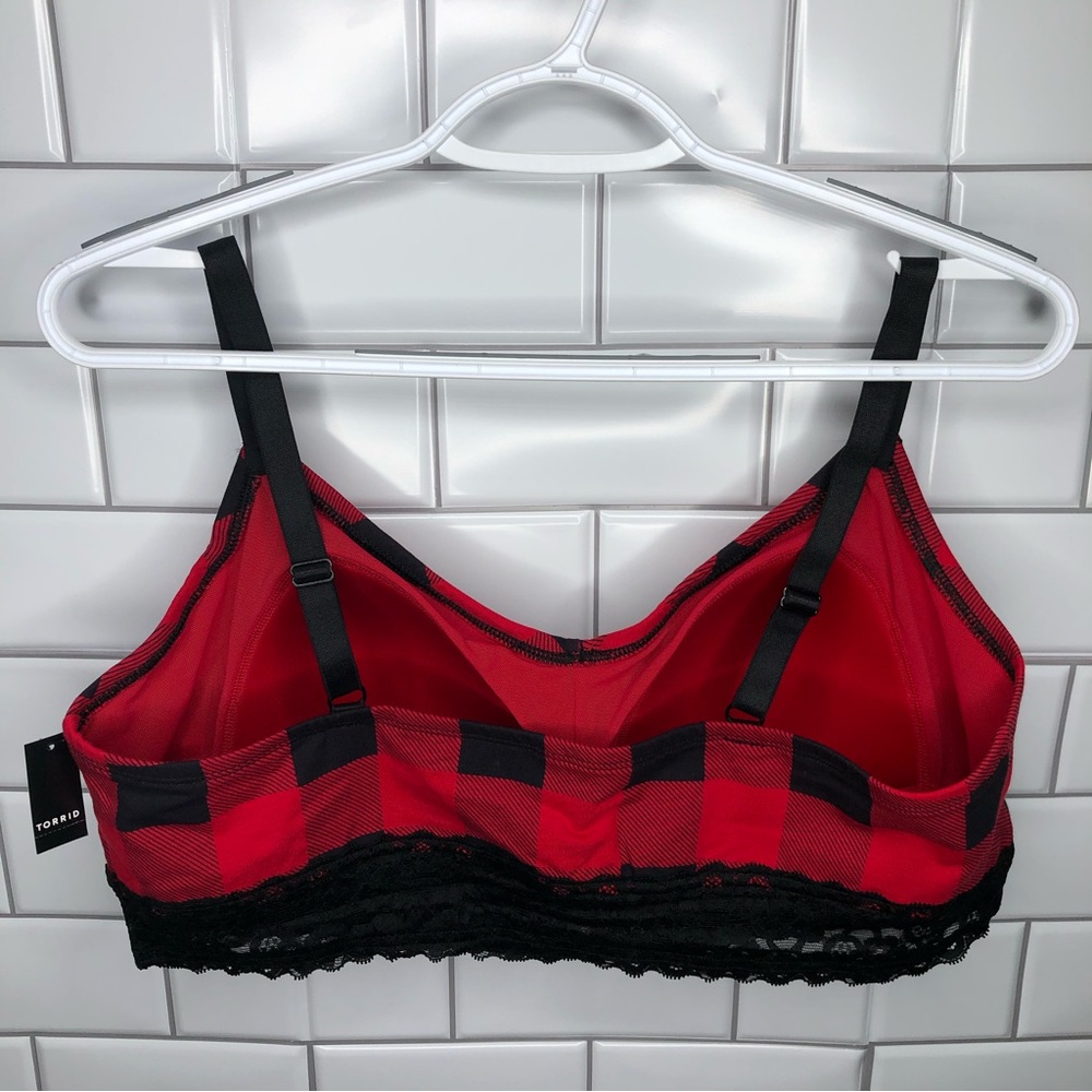 Torrid 2X Epic Red Lightly Lined Microfiber Longline Bralette NWT - Picture 8 of 10
